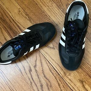 adidas Black Sneakers with White Three Stripes